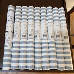 3 - Serena & Lily Blue and White Striped coastal blue veranda wallpaper